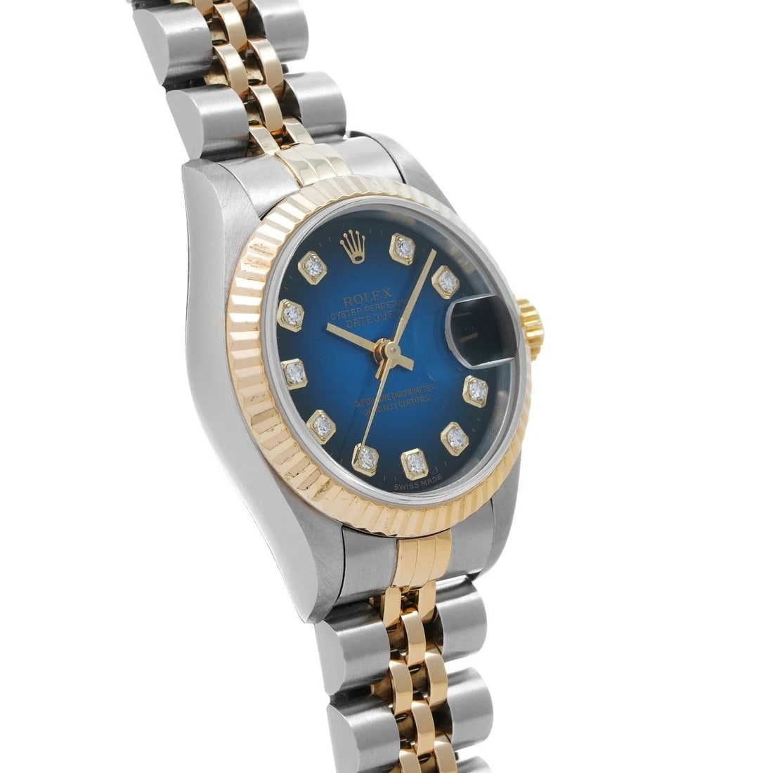 ROLEX DATEJUST BLUE WATCH - 3