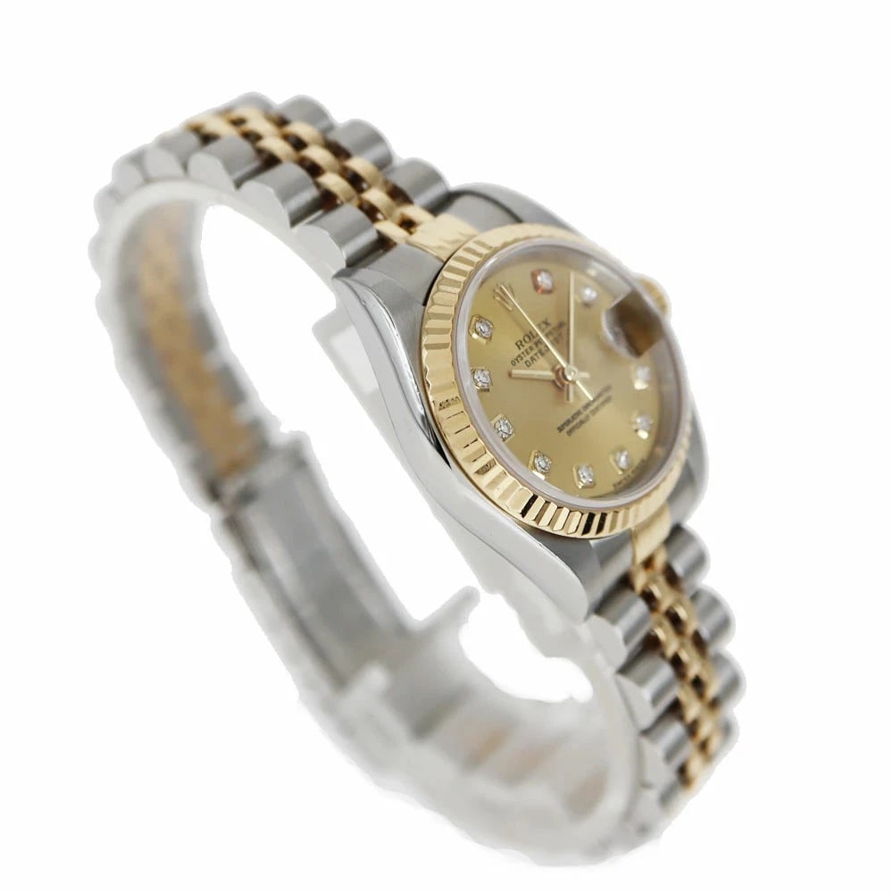 ROLEX DATEJUST GOLD WATCH - 3