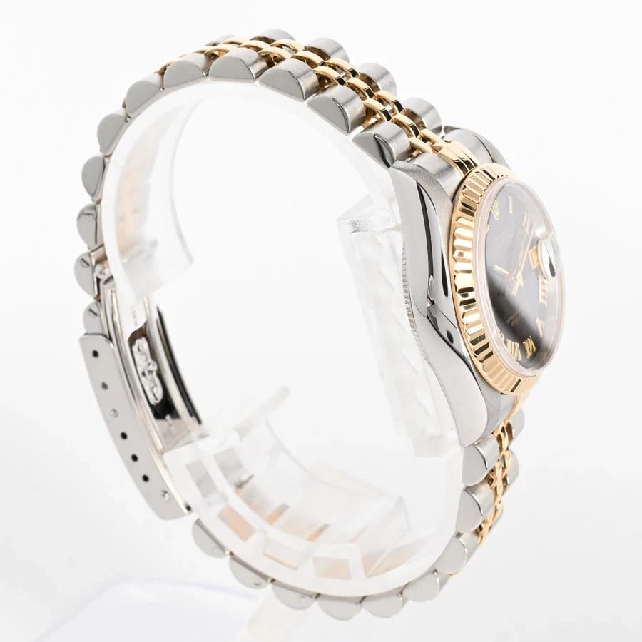 ROLEX DATEJUST BLACK WATCH - 3