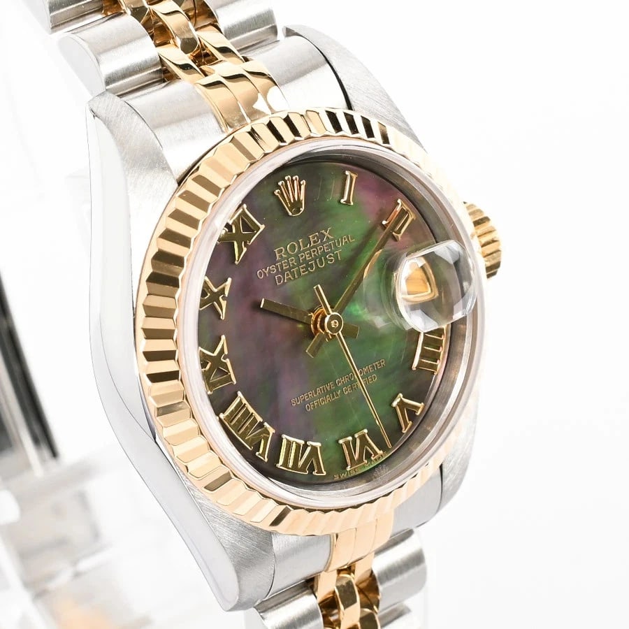 ROLEX DATEJUST BLACK WATCH - 4