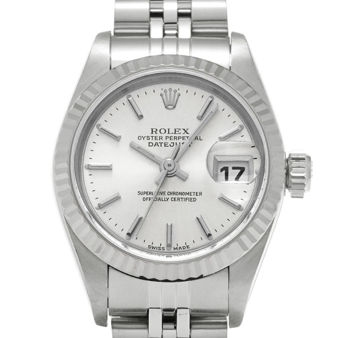 ROLEX DATEJUST SILVER WATCH - 4