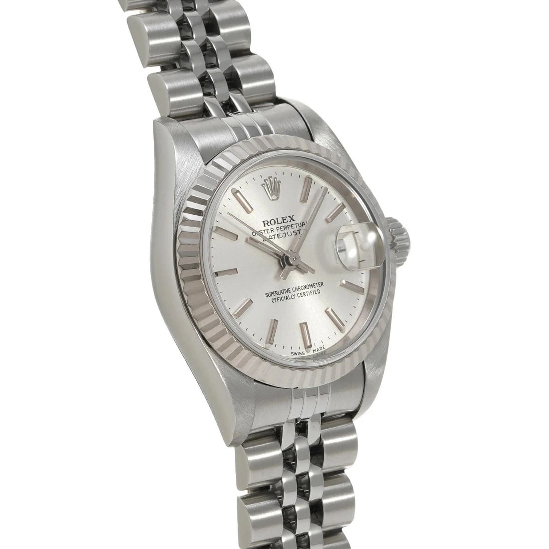 ROLEX DATEJUST SILVER WATCH - 3