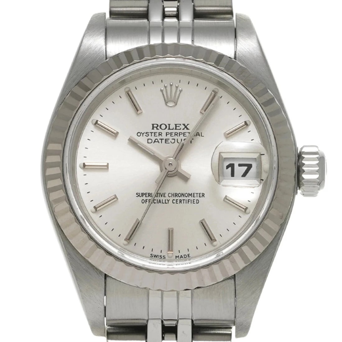 ROLEX DATEJUST SILVER WATCH - 4