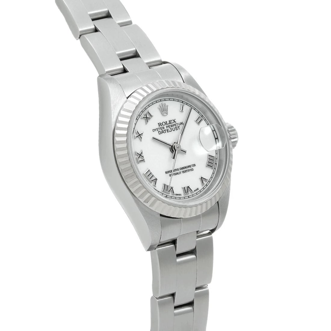 ROLEX DATEJUST WHITE WATCH - 3