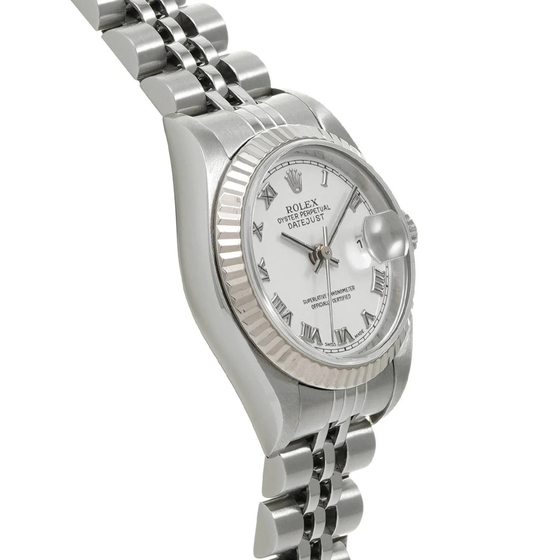 ROLEX DATEJUST WHITE WATCH - 3
