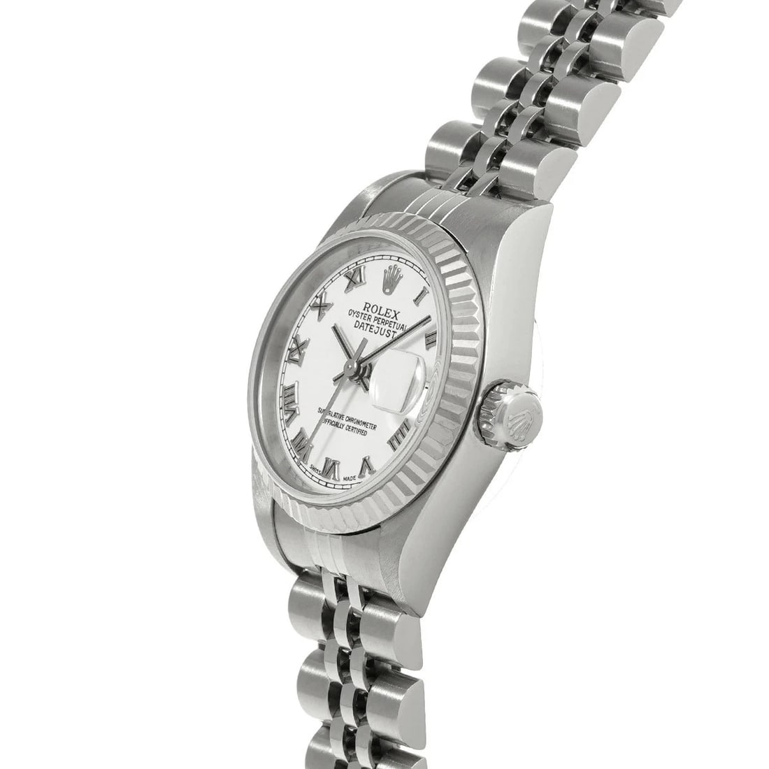 ROLEX DATEJUST WHITE WATCH - 2