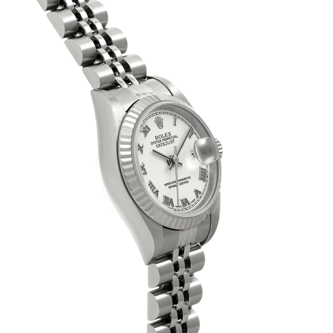 ROLEX DATEJUST WHITE WATCH - 3