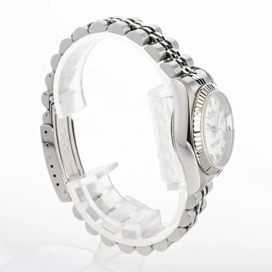 ROLEX DATEJUST WHITE WATCH - 3