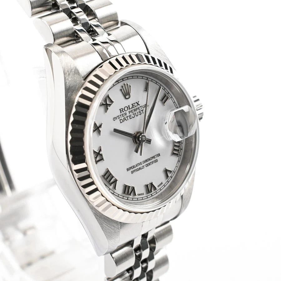 ROLEX DATEJUST WHITE WATCH - 4