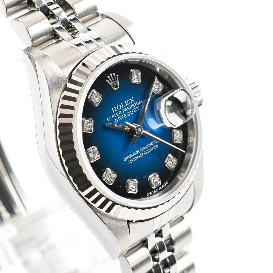 ROLEX DATEJUST BLUE WATCH - 2