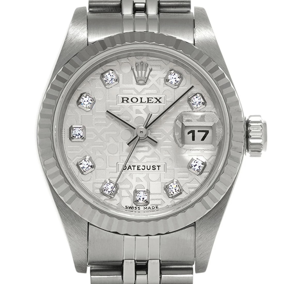 ROLEX DATEJUST SILVER WATCH - 4