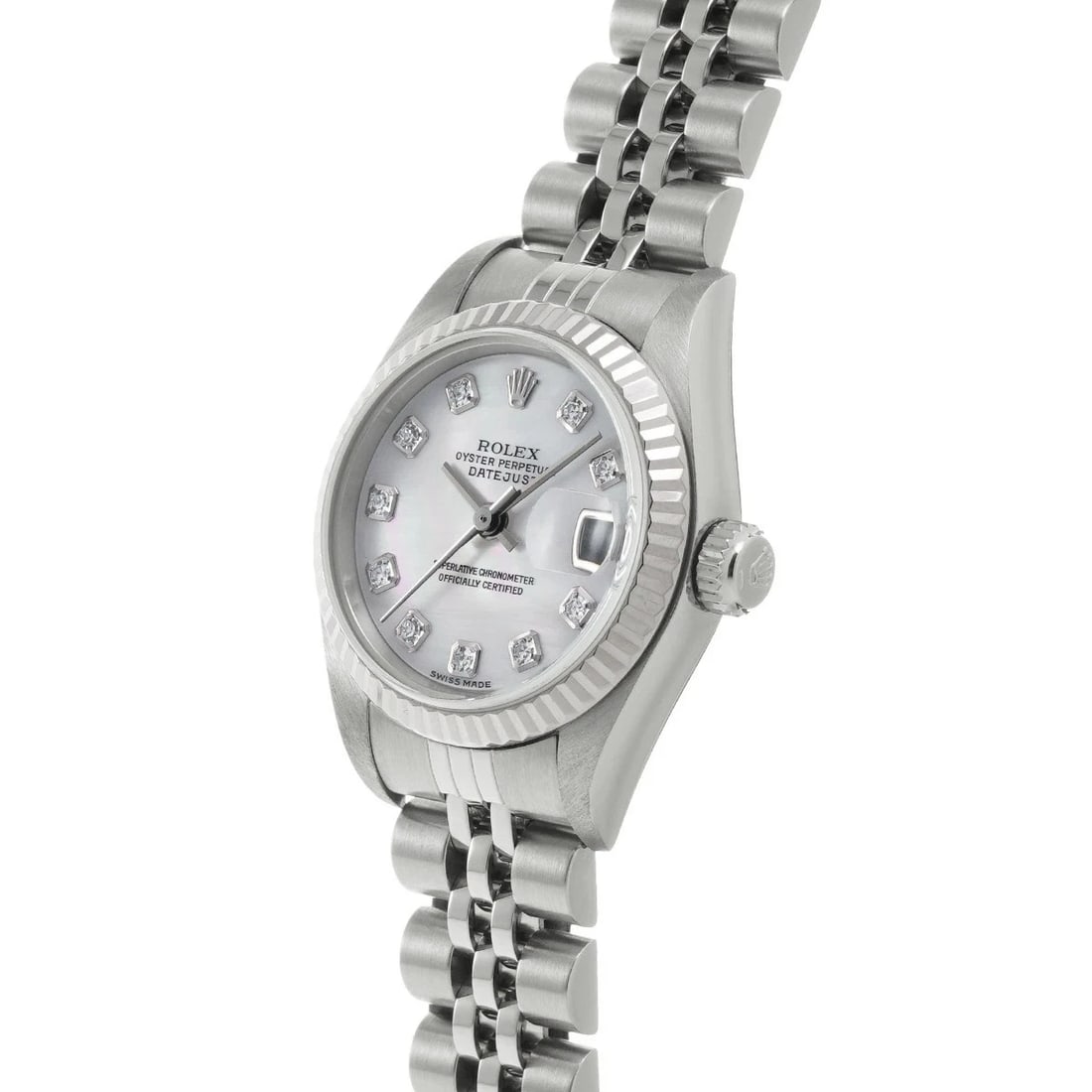 ROLEX DATEJUST WHITE WATCH - 2