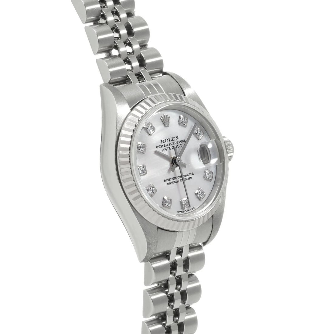 ROLEX DATEJUST WHITE WATCH - 3