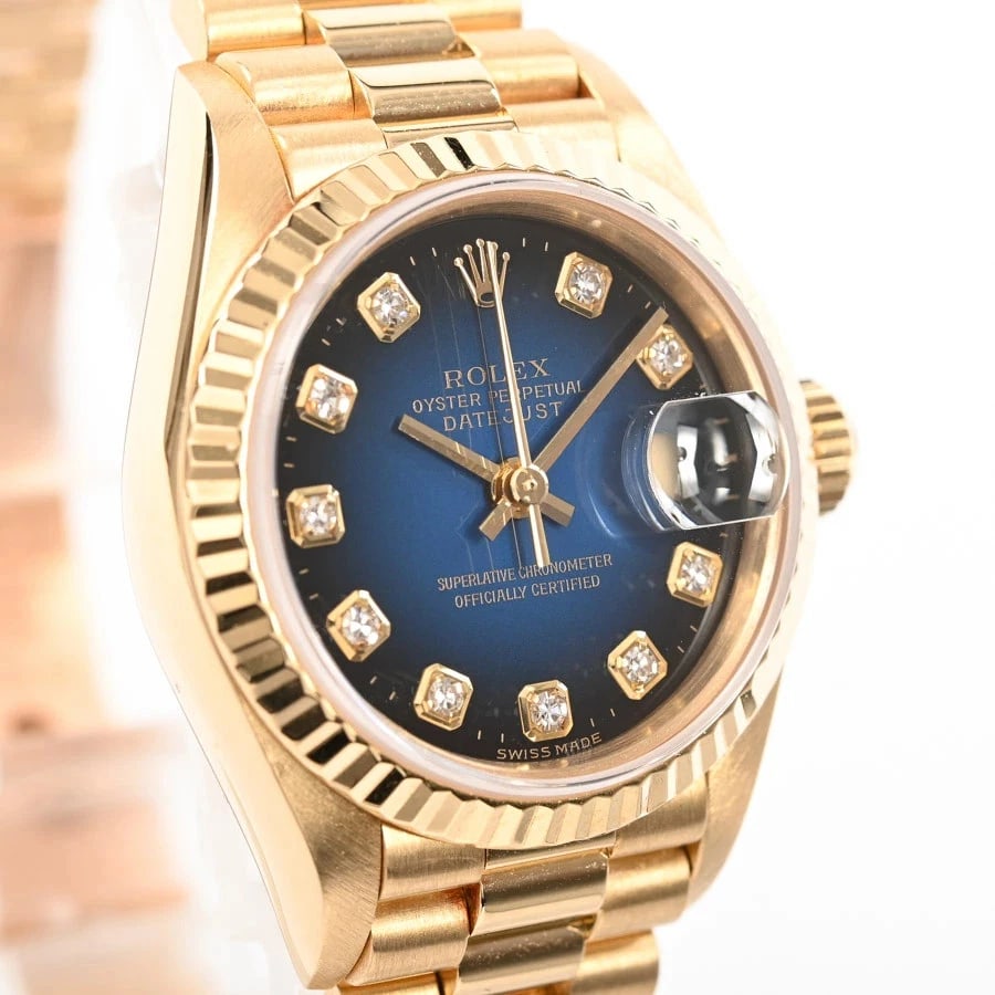 ROLEX DATEJUST BLUE WATCH - 2