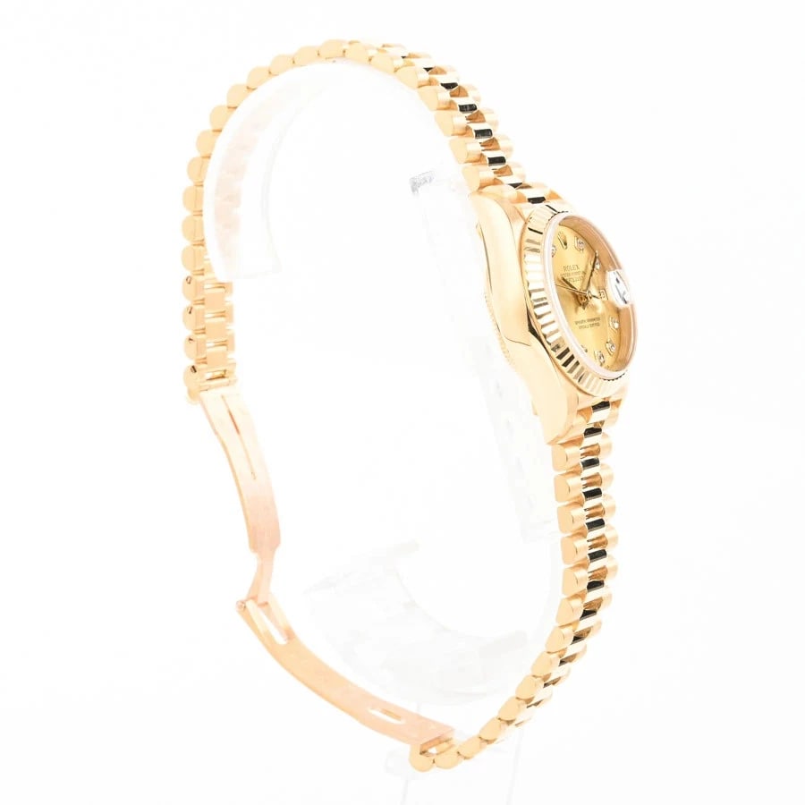 ROLEX DATEJUST YELLOW WATCH - 3