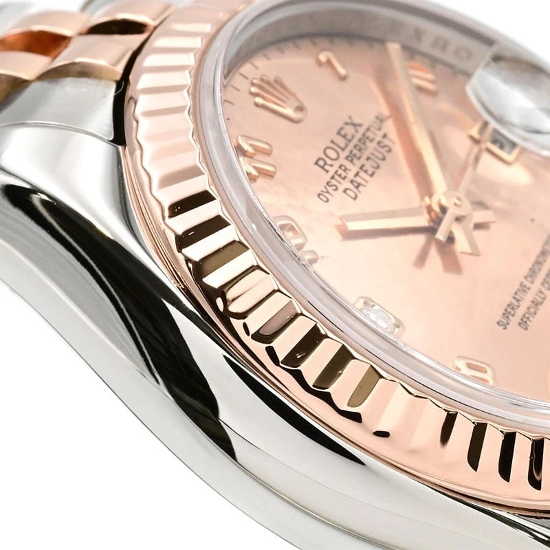 ROLEX DATEJUST PINK WATCH - 4