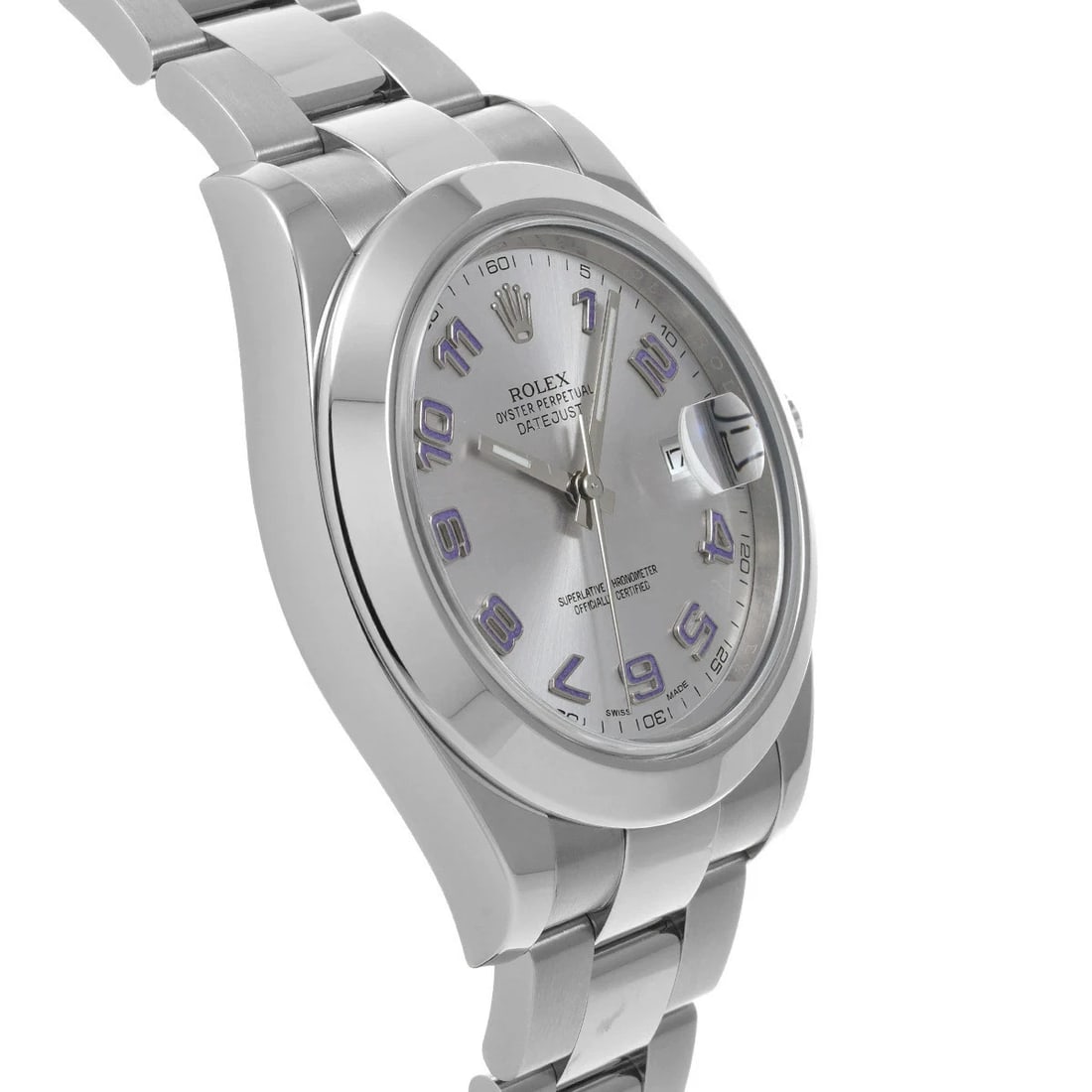 ROLEX DATEJUST SILVER WATCH - 3