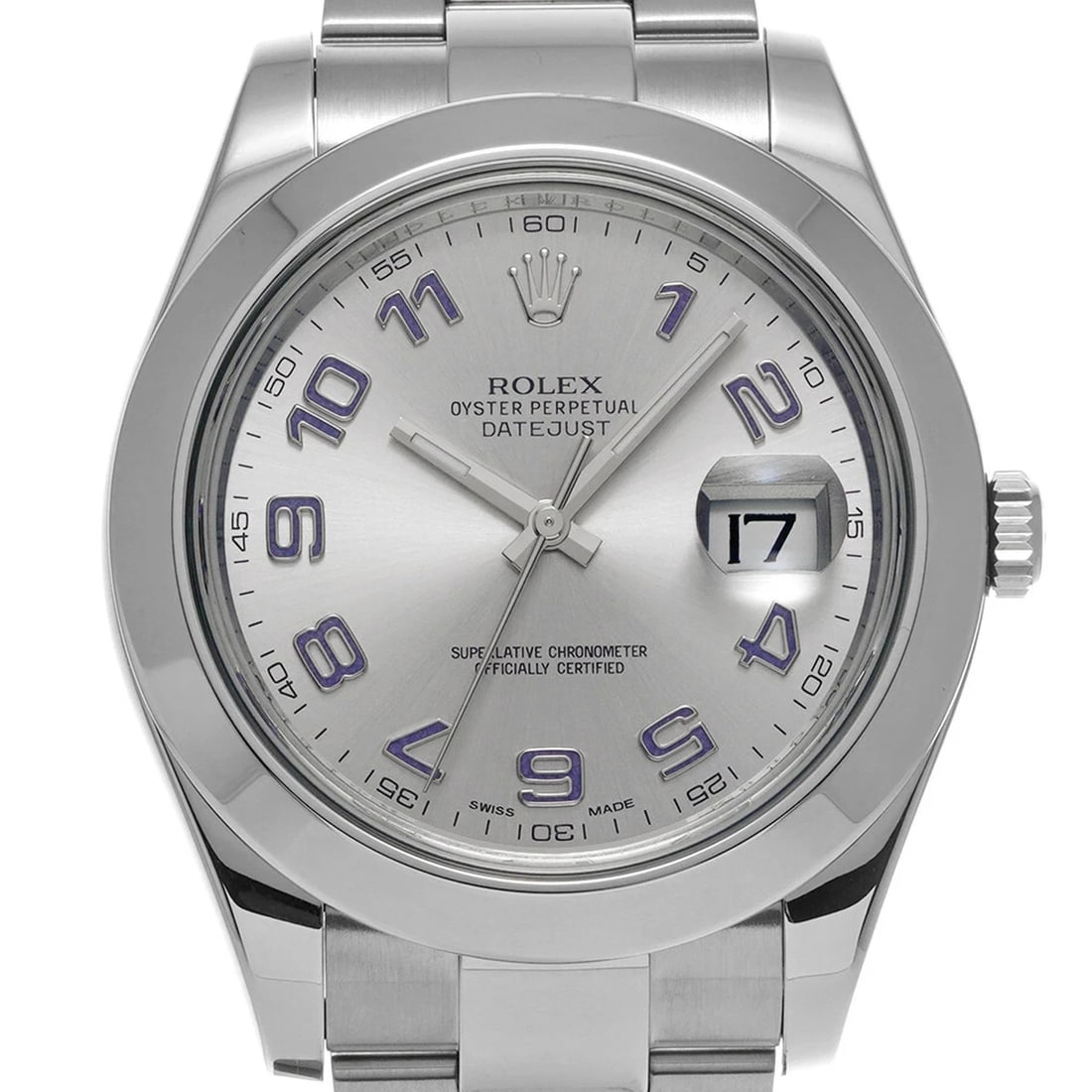 ROLEX DATEJUST SILVER WATCH - 4