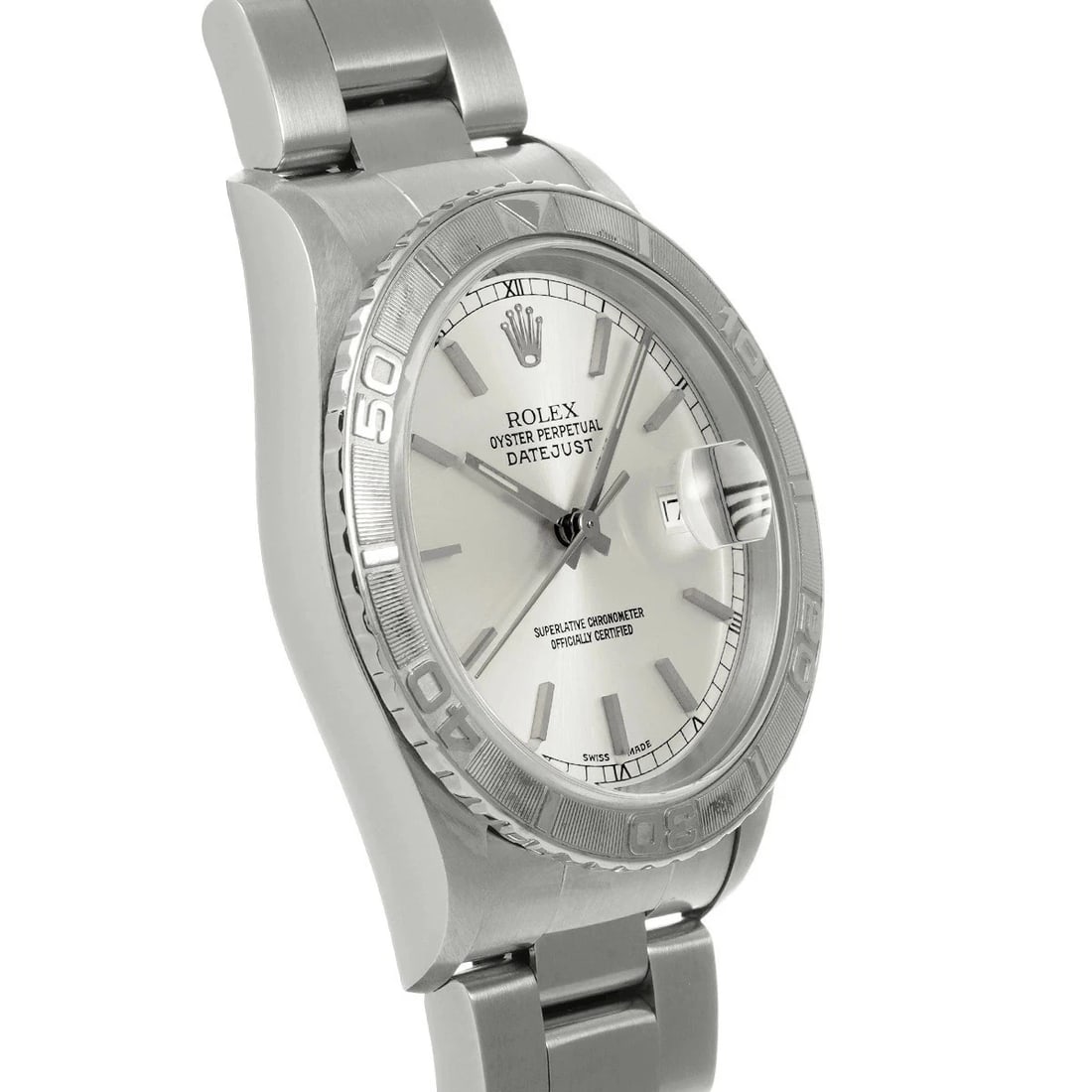 ROLEX DATEJUST SILVER WATCH - 3