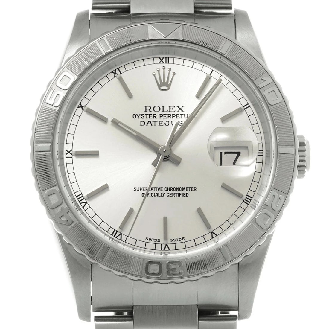 ROLEX DATEJUST SILVER WATCH - 4