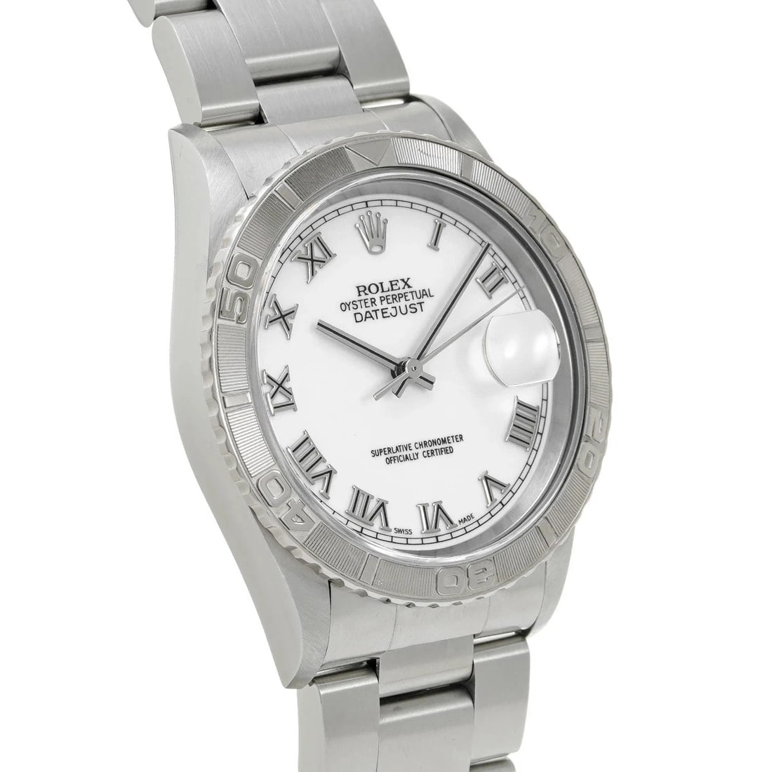 ROLEX DATEJUST WHITE WATCH - 3