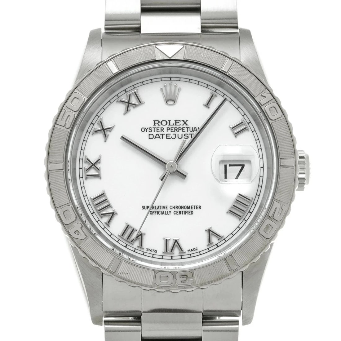 ROLEX DATEJUST WHITE WATCH - 4