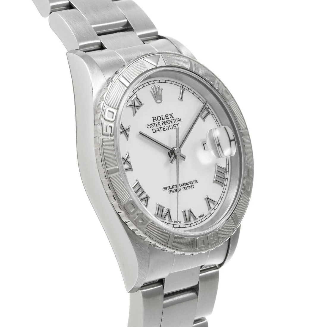ROLEX DATEJUST WHITE WATCH - 3