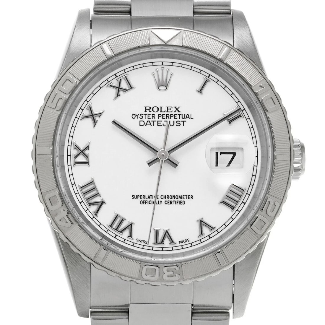 ROLEX DATEJUST WHITE WATCH - 4