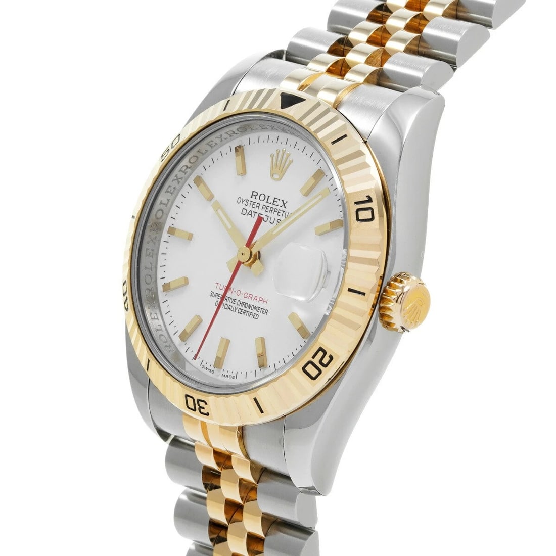 ROLEX DATEJUST WHITE WATCH - 2