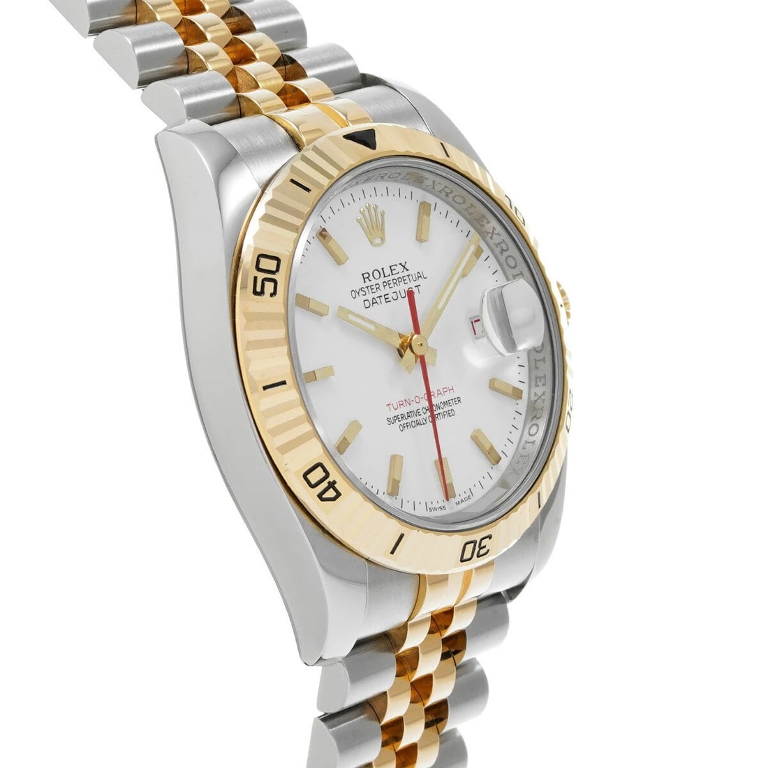 ROLEX DATEJUST WHITE WATCH - 3