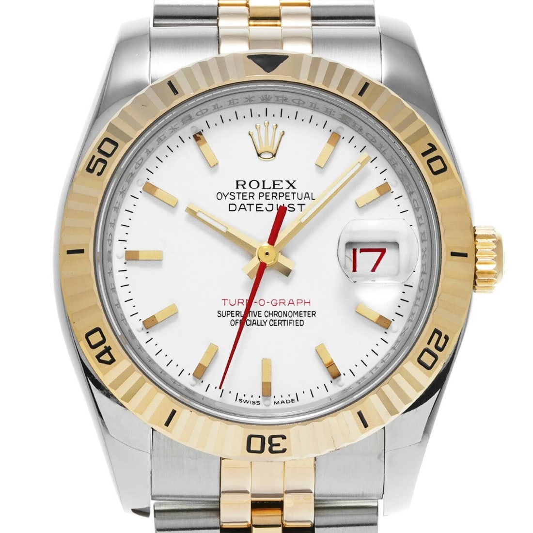 ROLEX DATEJUST WHITE WATCH - 4