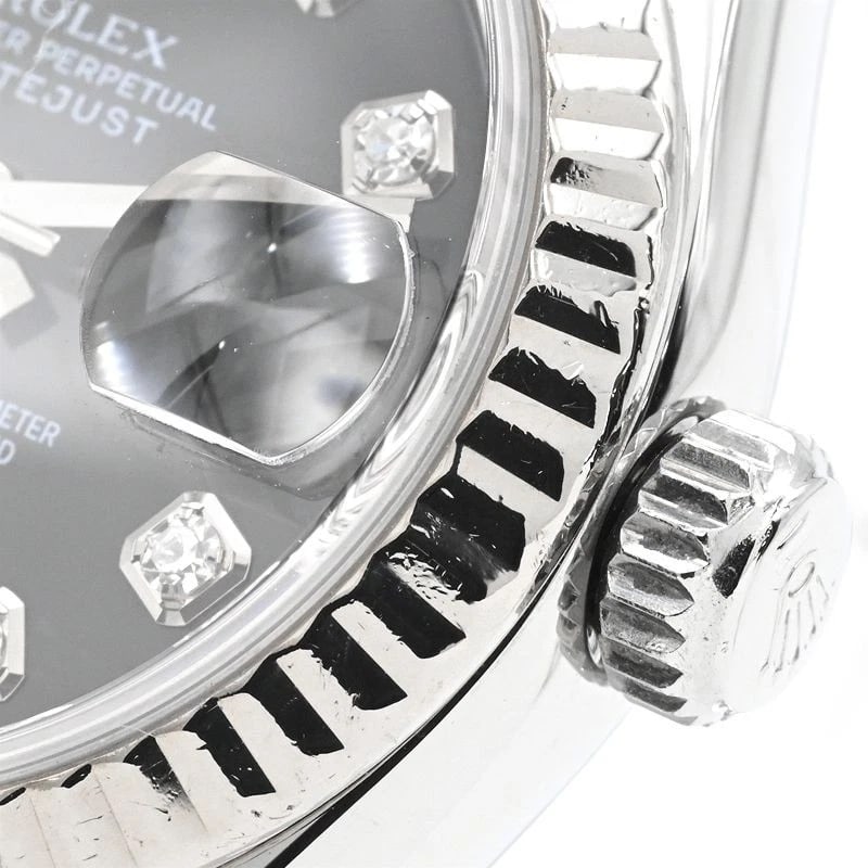 ROLEX DATEJUST BLACK WATCH - 5