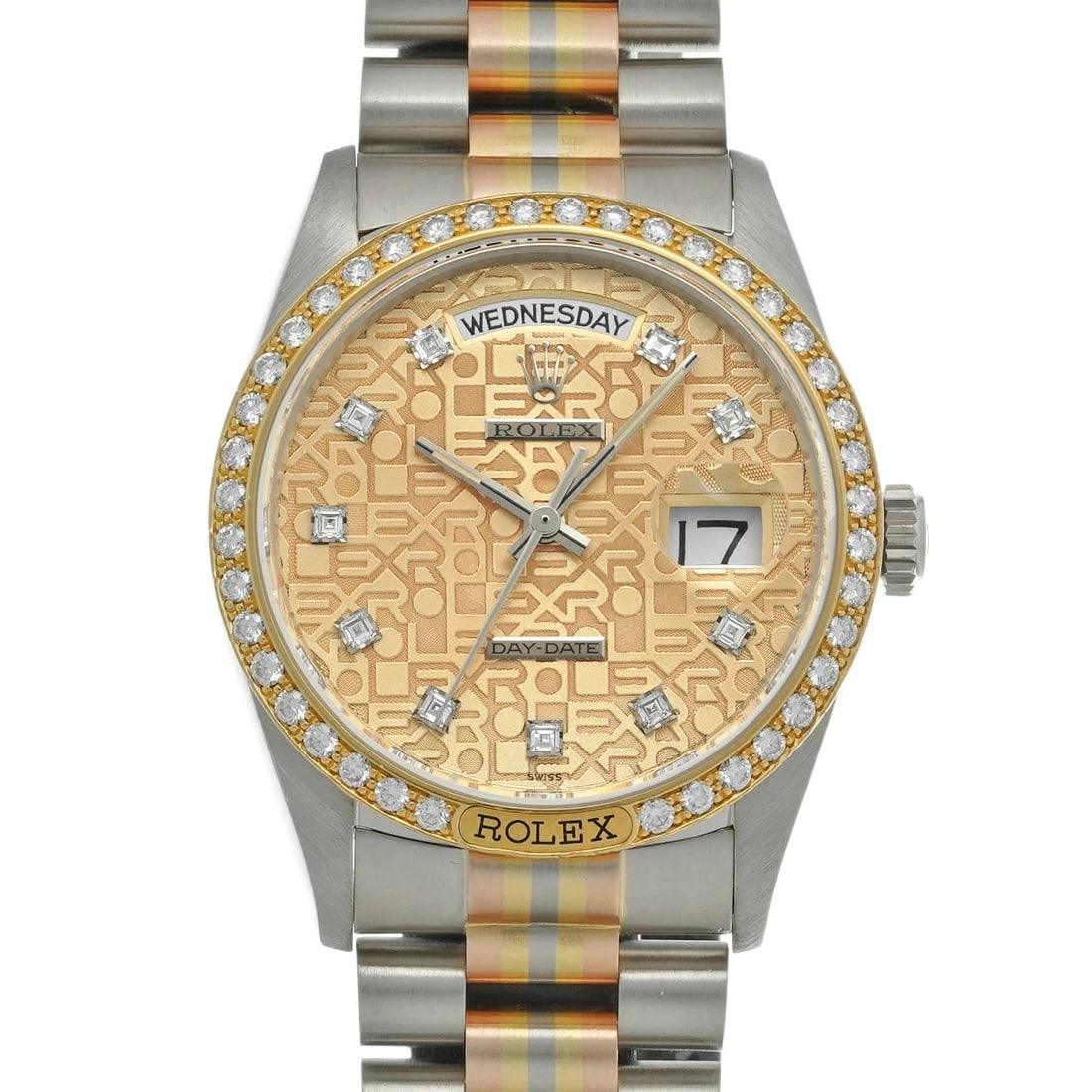 ROLEX DAY WATCH: ROLEX Day Watch Brand: ROLEX Type: N/A Material: Band Material White Gold, Case Material Sapphire Crystal Color: Band Color N/A Size: Band Size none, Case Size 36×36mm Accessories: None Ac