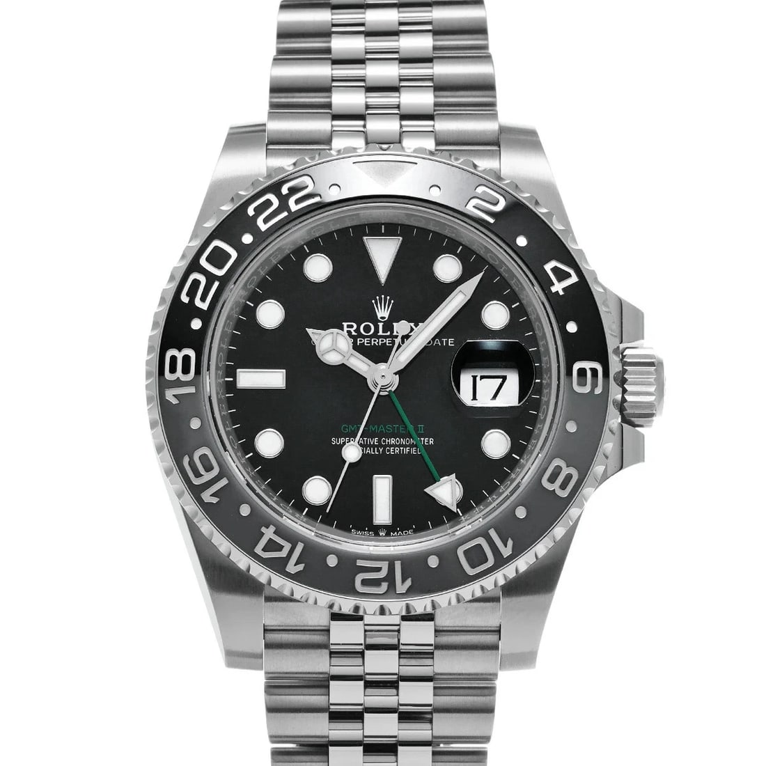 ROLEX GMT MASTER BLACK WATCH: ROLEX Gmt Master Black Watch Brand: ROLEX Type: N/A Material: Band Material Stainless, Case Material Sapphire Crystal Color: Band Color Black Size: Band Size none, Case Size 40×40mm 