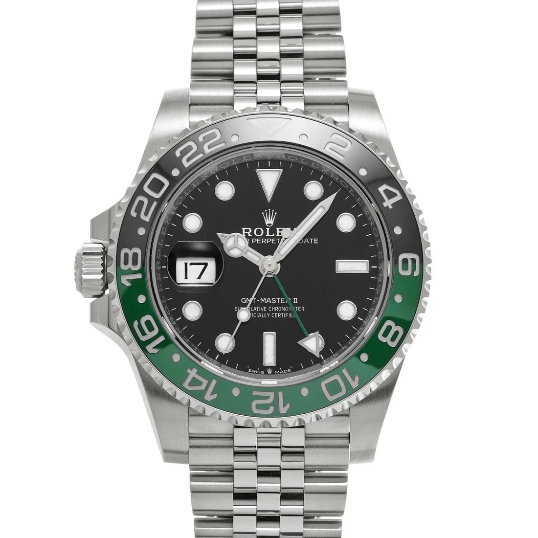 ROLEX GMT MASTERBLACK WATCH: ROLEX Gmt MasterBlack Watch Brand: ROLEX Type: N/A Material: Band Material Stainless, Case Material Sapphire Crystal Color: Band Color Black Size: Band Size none, Case Size 40×40mm Accessories: