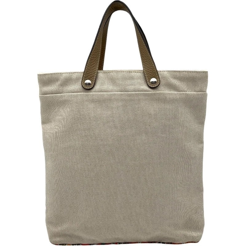 HERMES PETIT H TOTE BEIGE TOILE & SILK HANDBAG (1 of 6)