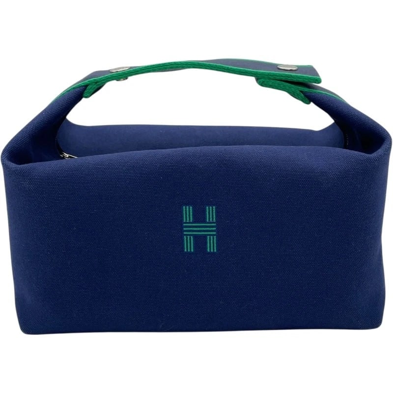 HERMES BRIDE A BRAC GM BLUE SHW TOILE TOTE HANDBAG (1 of 9)