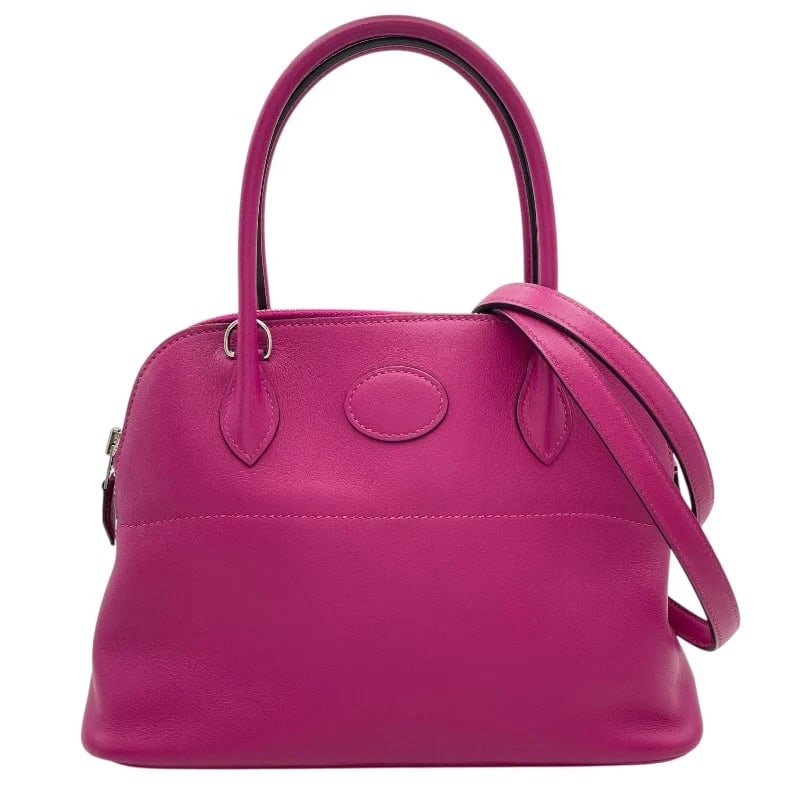 HERMES BOLIDE 27 A STAMP ROSE PURPLE SHW HANDBAG (1 of 9)