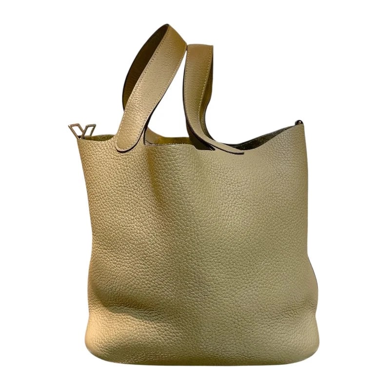 HERMES PICOTIN LOCK MM X STAMP SAGE HANDBAG (1 of 9)