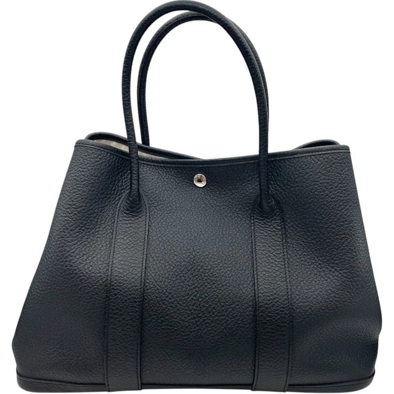 HERMES GARDEN PARTY STAMP BLACK SHW COUNTRY HANDBAG (1 of 9)