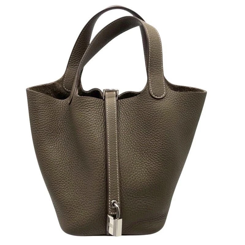 HERMES PICOTIN LOCK STAMP ETOUPE HANDBAG (1 of 6)