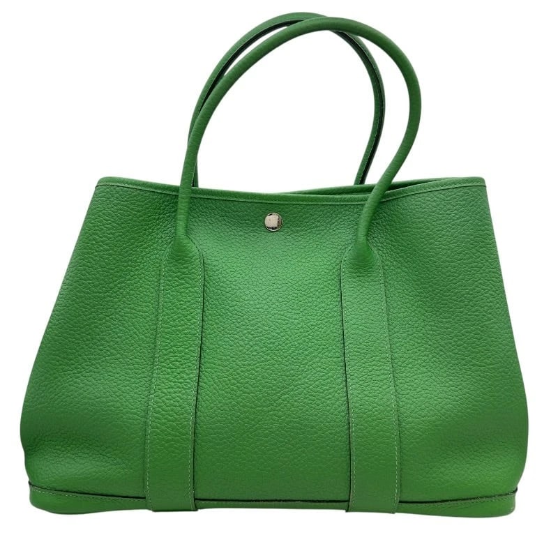 HERMES GARDEN PARTY STAMP BAMBOO NEGONDA LEATHER HANDBAG: Hermes Garden Party Stamp Bamboo Negonda Leather Handbag Brand: HERMES Type: Handbag Material: Negonda Color: Bamboo/SV Hardware Size: W: 36cm / H: 25.5cm / D: 17cm Accessories: None Acces