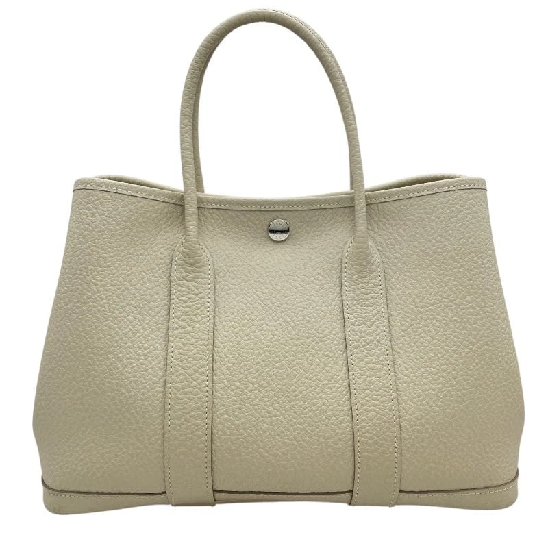 HERMES GARDEN PARTY STAMP TRENCH SHW NEGONDA HANDBAG: HERMES Garden Party Stamp Trench SHW Negonda Handbag Brand: HERMES Type: Handbag Material: Negonda Color: Trench/SV Hardware Size: W: 30cm / H: 21cm / D: 14cm Accessories: None Accessories