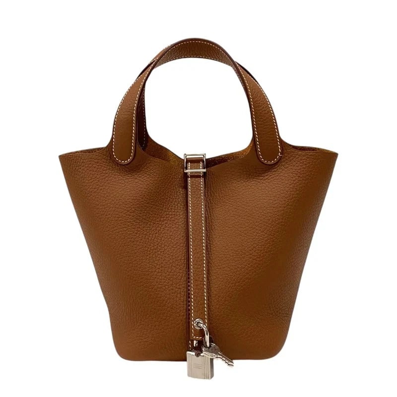 HERMES PICOTIN LOCK PM K STAMP GOLD HANDBAG (1 of 7)