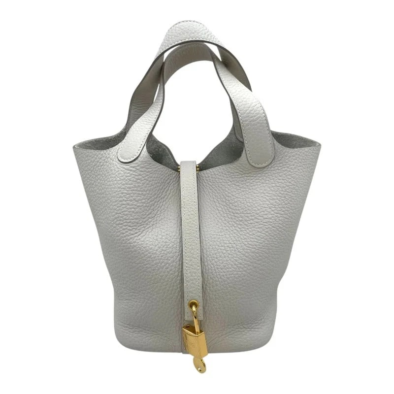 HERMES PICOTIN LOCK PM Z STAMP CRAIE HARDWARE HANDBAG (1 of 10)