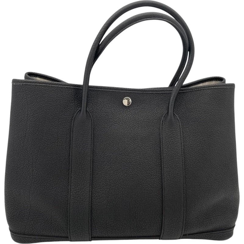 HERMES GARDEN PARTY PM A STAMP BLACK SHW NEGONDA HANDBAG (1 of 8)