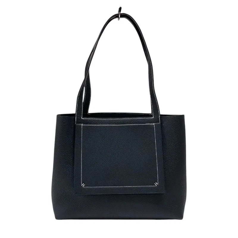 HERMES CABAS ELIE 31 W STAMP BLACK HANDBAG (1 of 7)