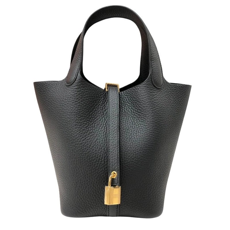 HERMES PICOTIN LOCK PM K STAMP BLACK HANDBAG (1 of 6)