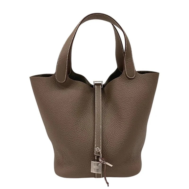 HERMES PICOTIN LOCK MM K STAMP ETOUPE SHW HANDBAG (1 of 8)