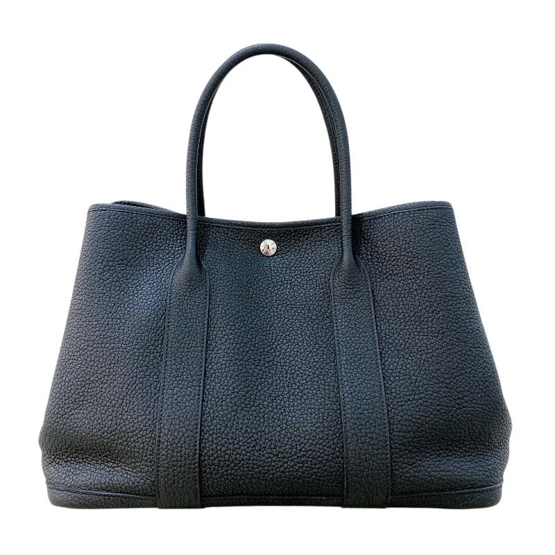 HERMES GARDEN PARTY PM C STAMP BLACK SHW NEGONDA HANDBAG (1 of 12)